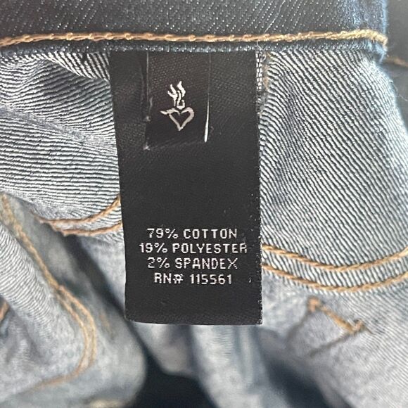 Torrid Denim Women’s Skinny Jeans – Plus Size 24 Short | Classic Dark Wash Blue - Picture 9 of 11